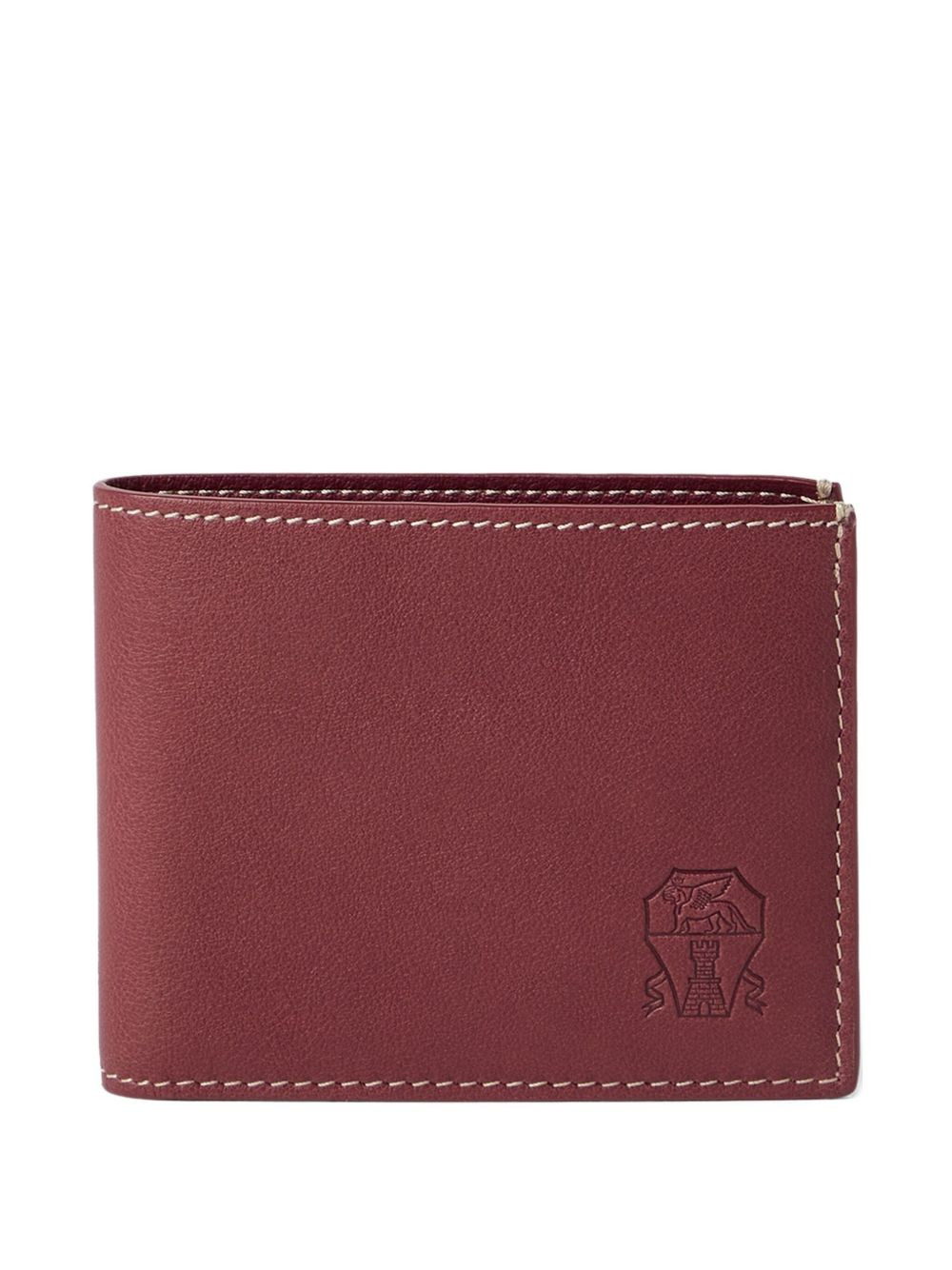 calfskin debossed-logo wallet - 1