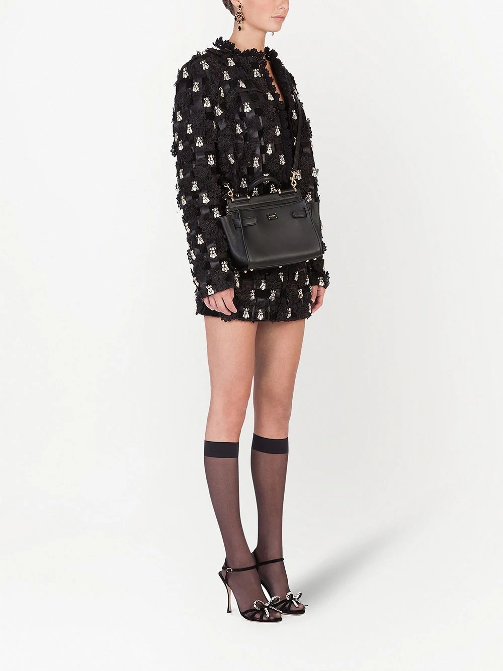 crystal-embellished woven jacket - 2