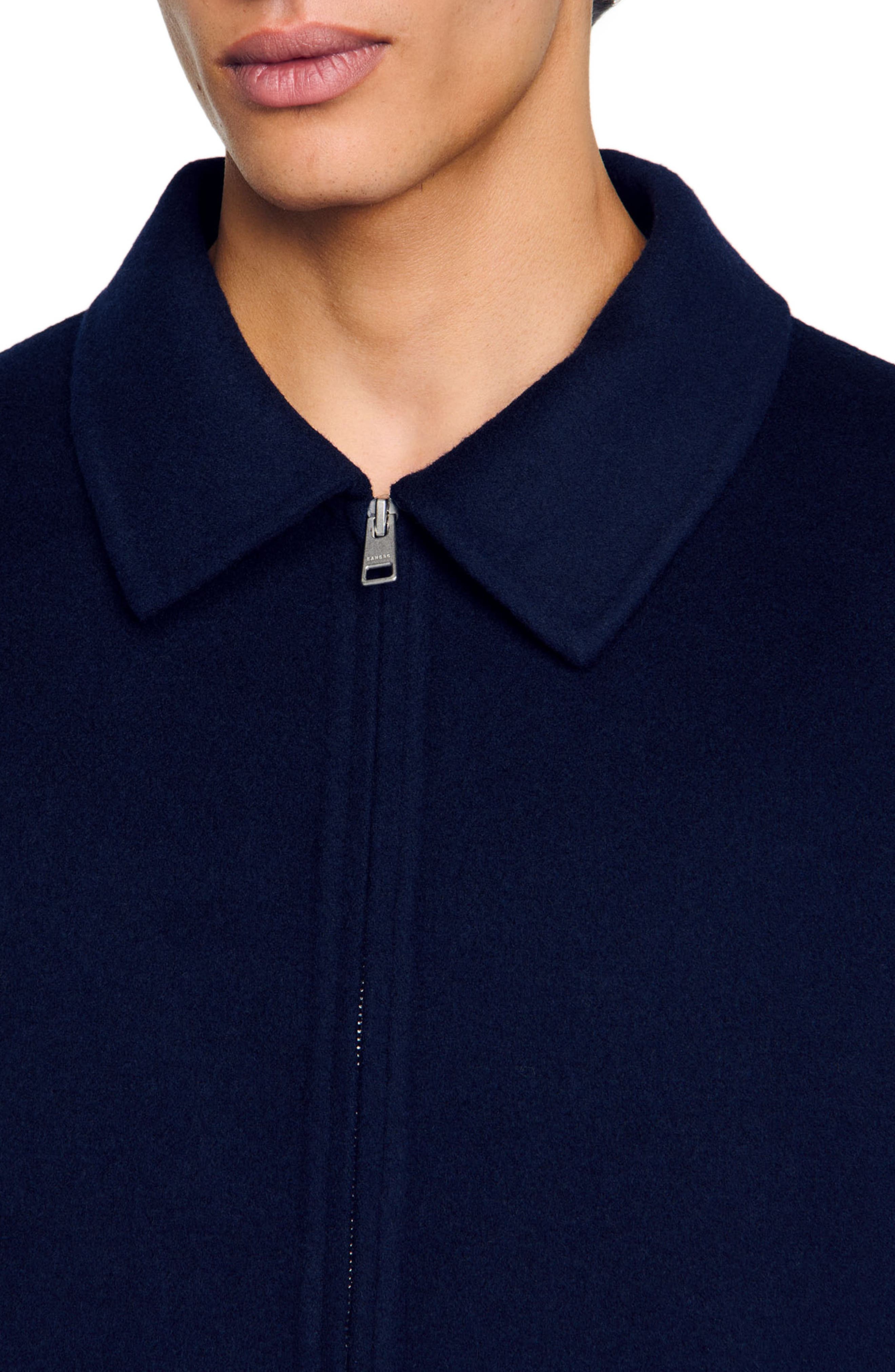SANDRO Double-faced wool jacket in Royal Blue at Nordstrom - 4