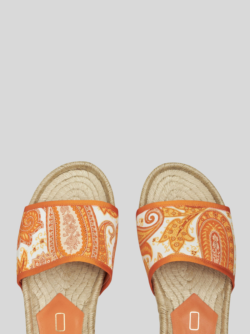 Etro LIQUID PAISLEY FLAT BEACH SANDALS outlook