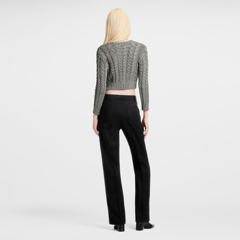 Cropped Cable Knit Cardigan 3