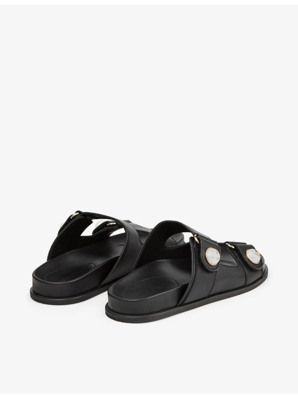 Fayence pearl-embellished leather sandals - 4