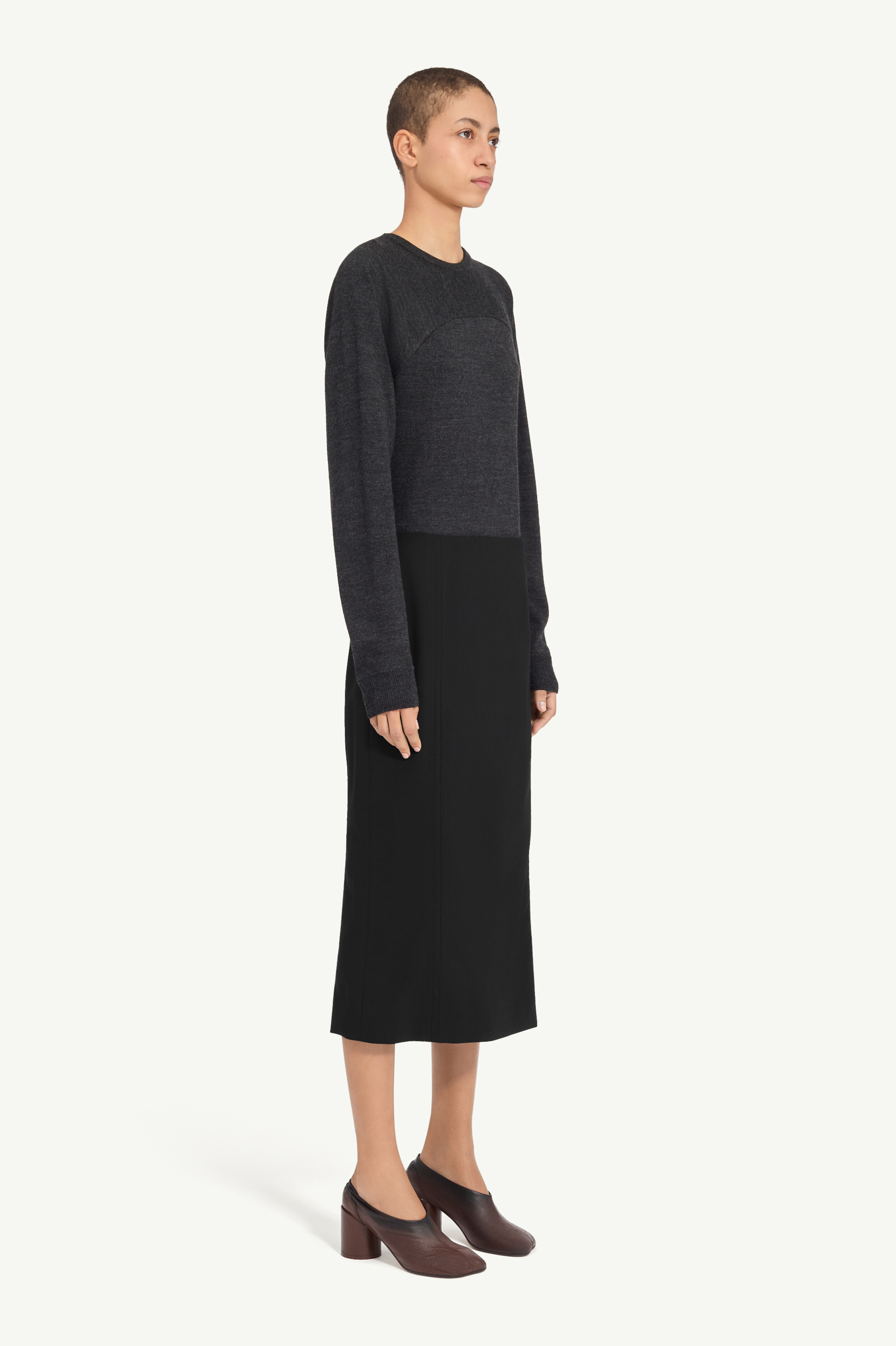 Wool midi skirt - 3