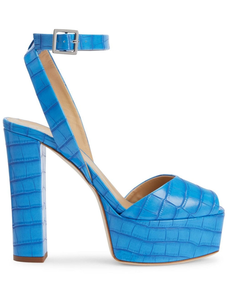 Betty 120mm crocodile-print sandals 1