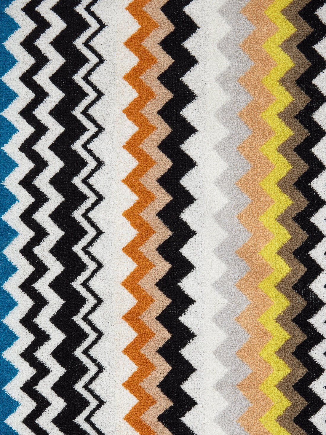Cotton terry bathrobe zig zag - 4