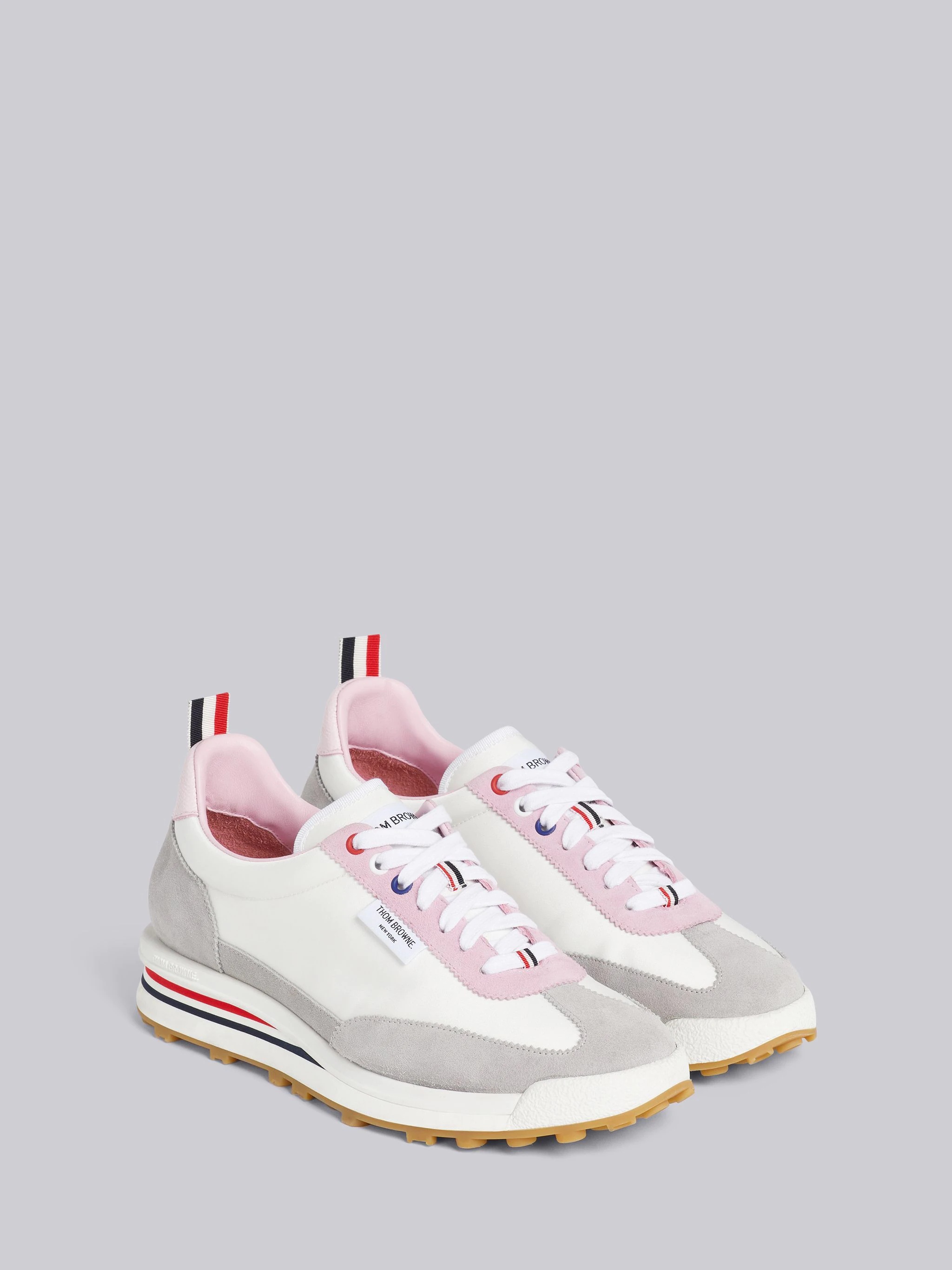 Light Pink Nylon Stripe Lace Loop Tech Runner - 3