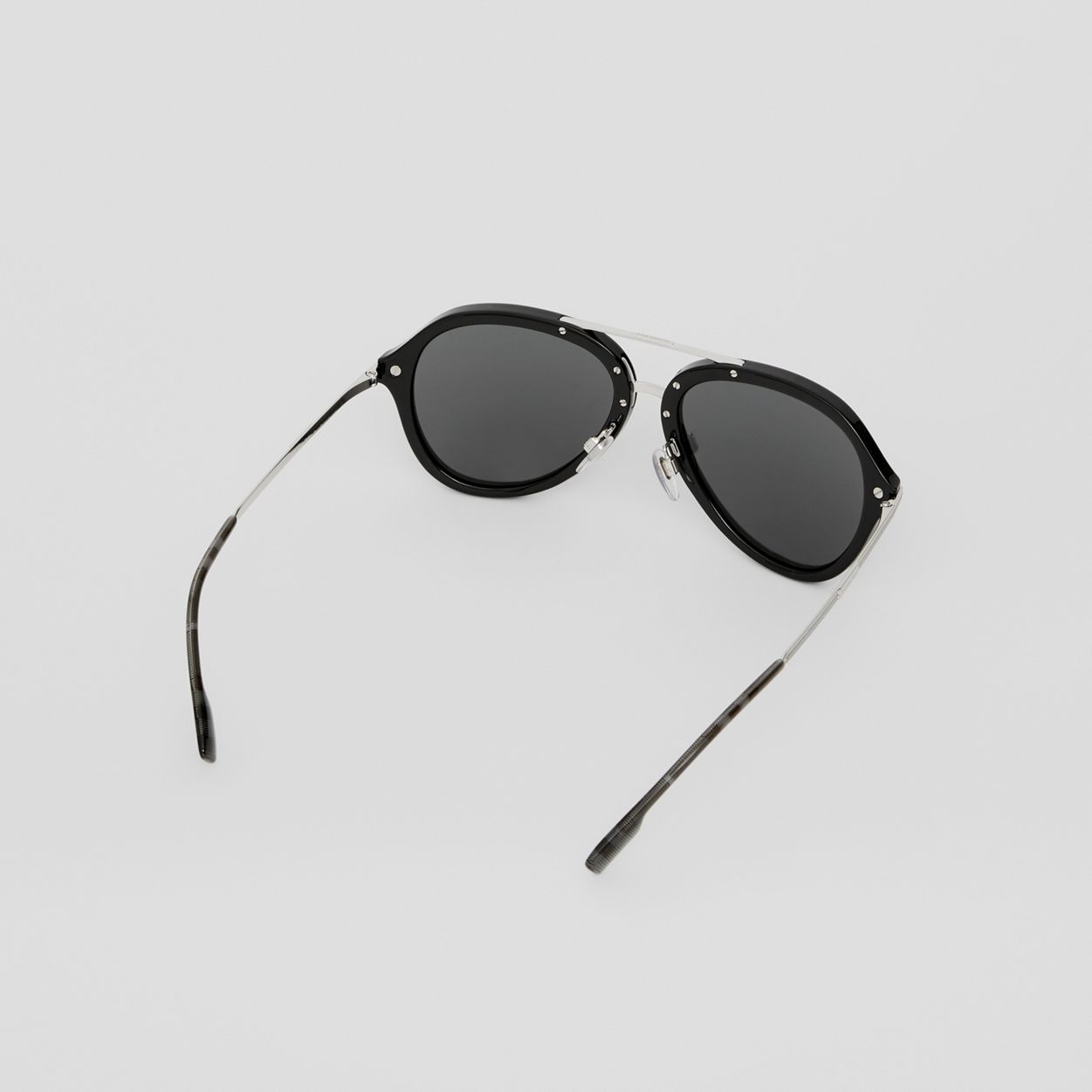 Burberry Check Detail Pilot Sunglasses REVERSIBLE