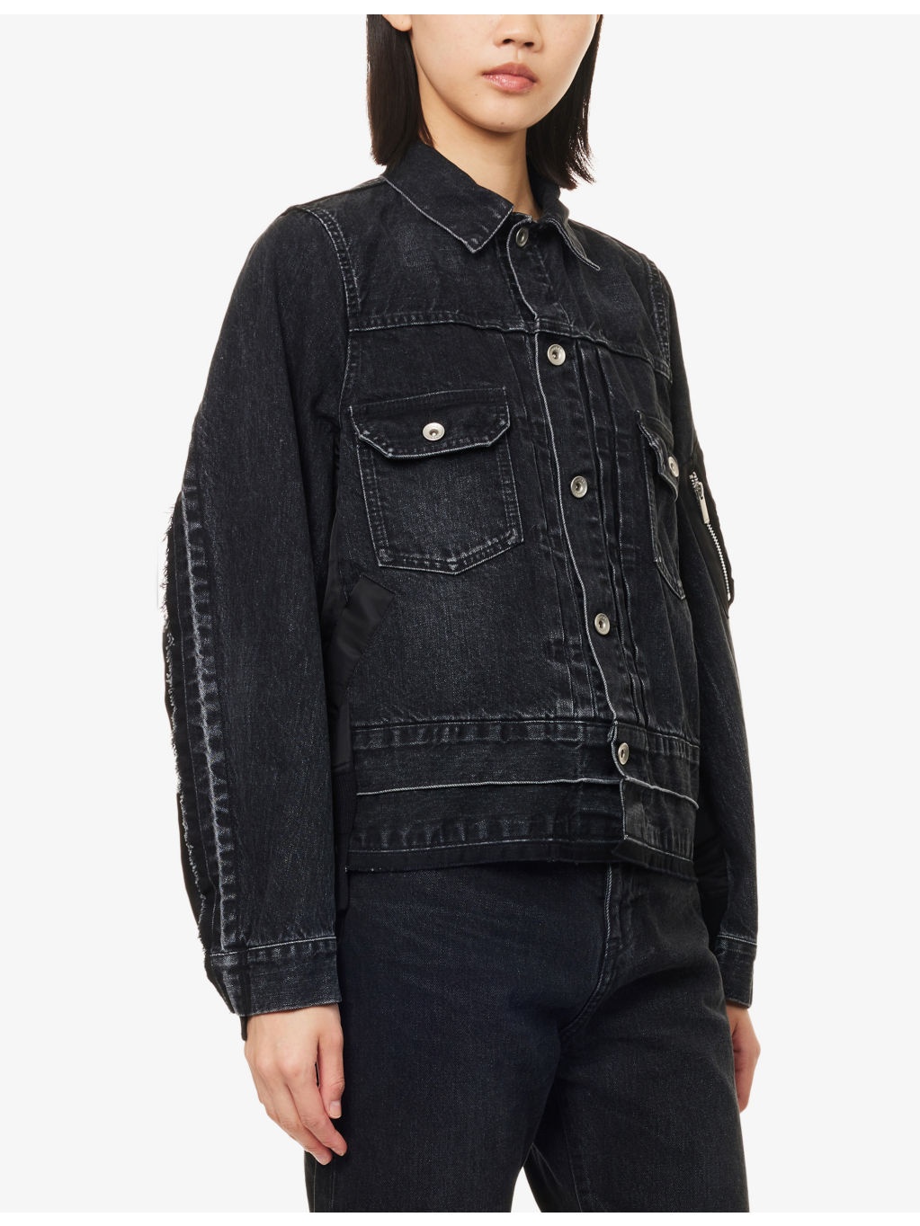 Contrast-Shell Regular-Fit Denim Jacket - 3