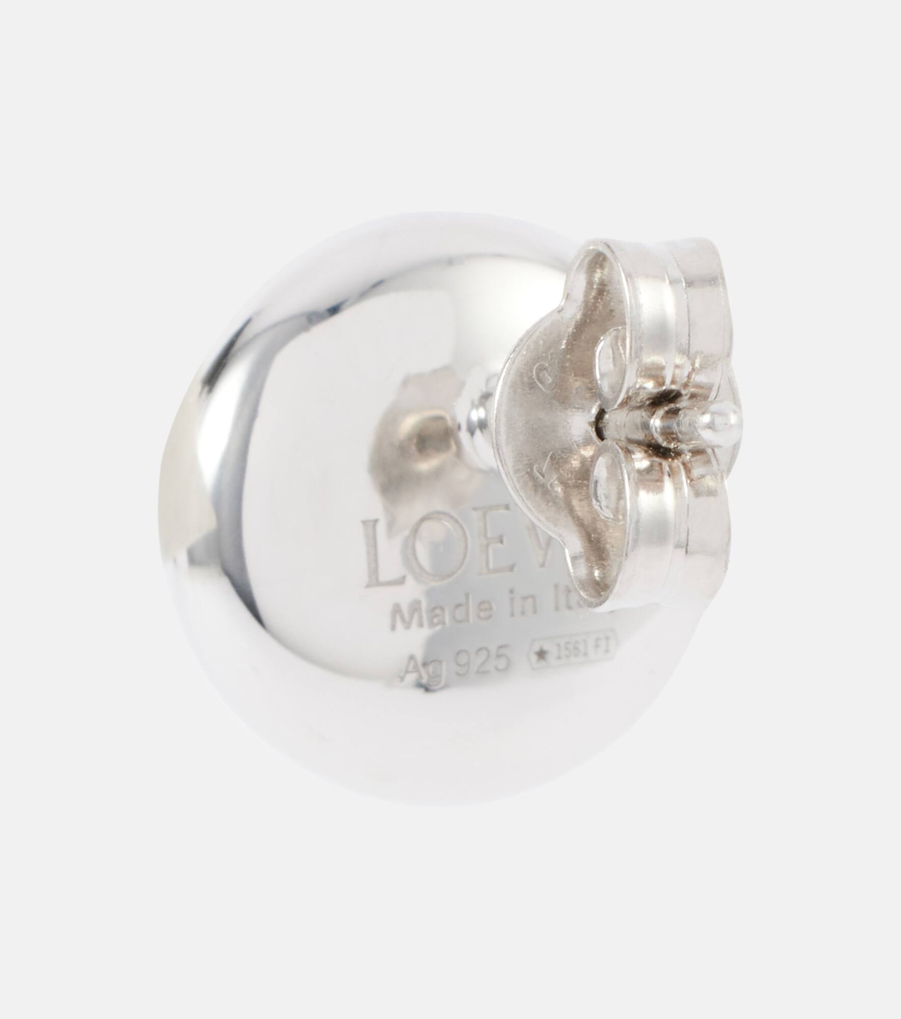 Anagram Pebble sterling silver stud earrings - 5