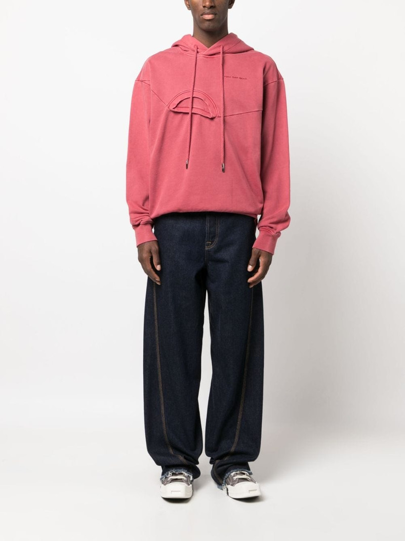FENG CHEN WANG Double-collar cotton hoodie outlook