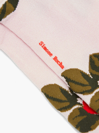 Simone Rocha Rose-jacquard jersey socks outlook