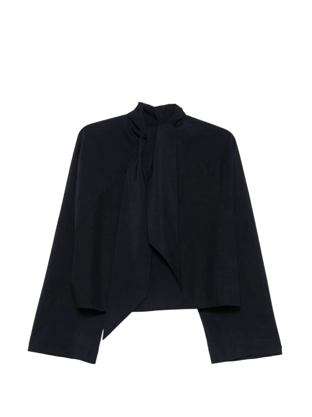 pussy-bow long-sleeve blouse - 1