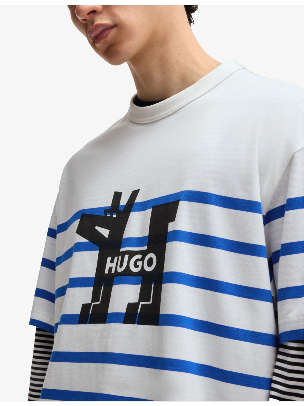 Logo-print striped cotton-jersey T-shirt - 5