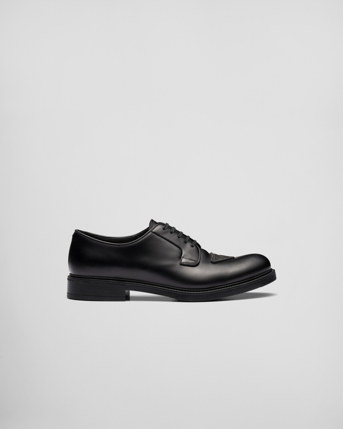 Brushed leather derby shoes - 1