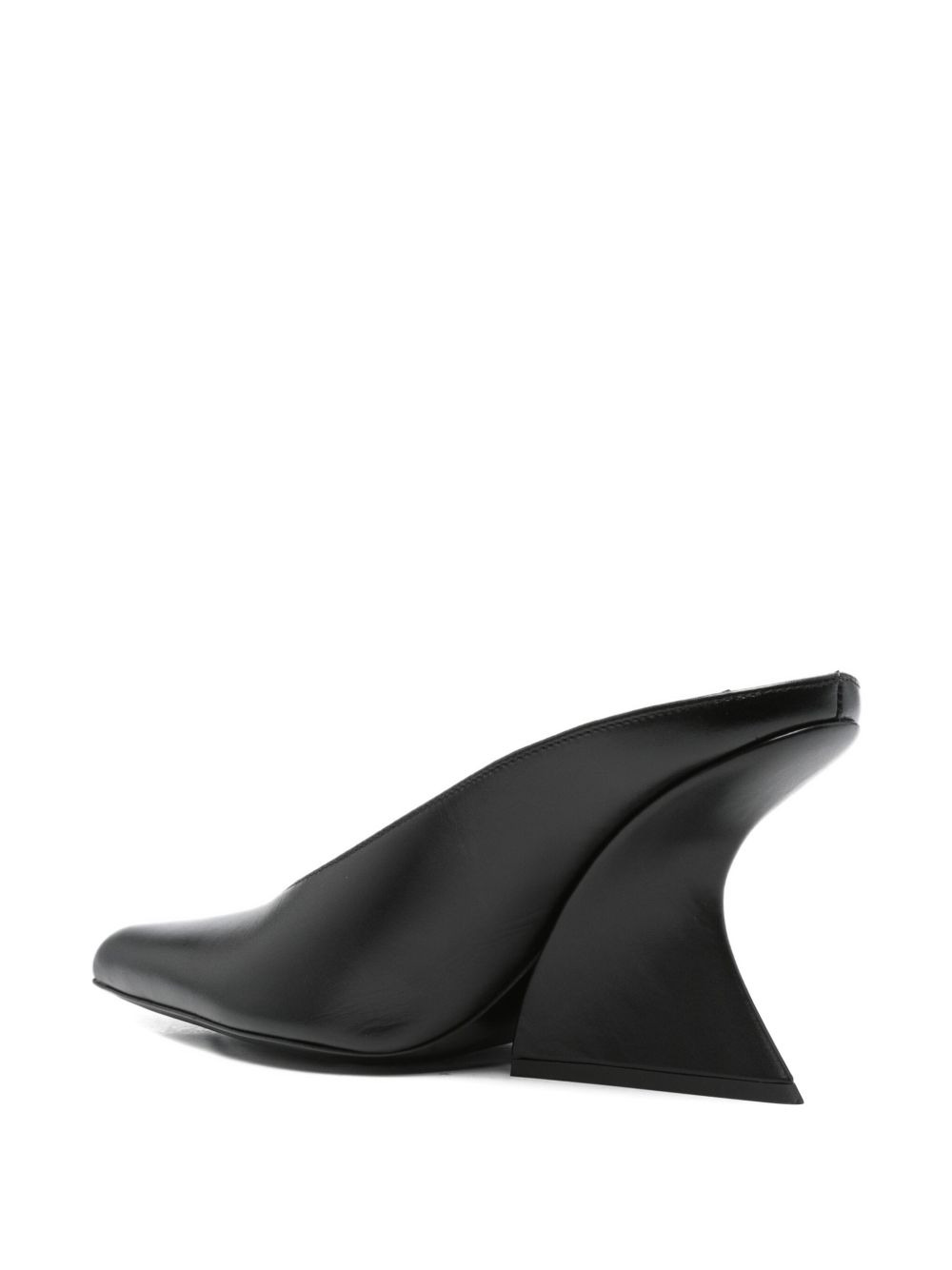 100mm sculpted heel pointed-toe heeled mules - 3