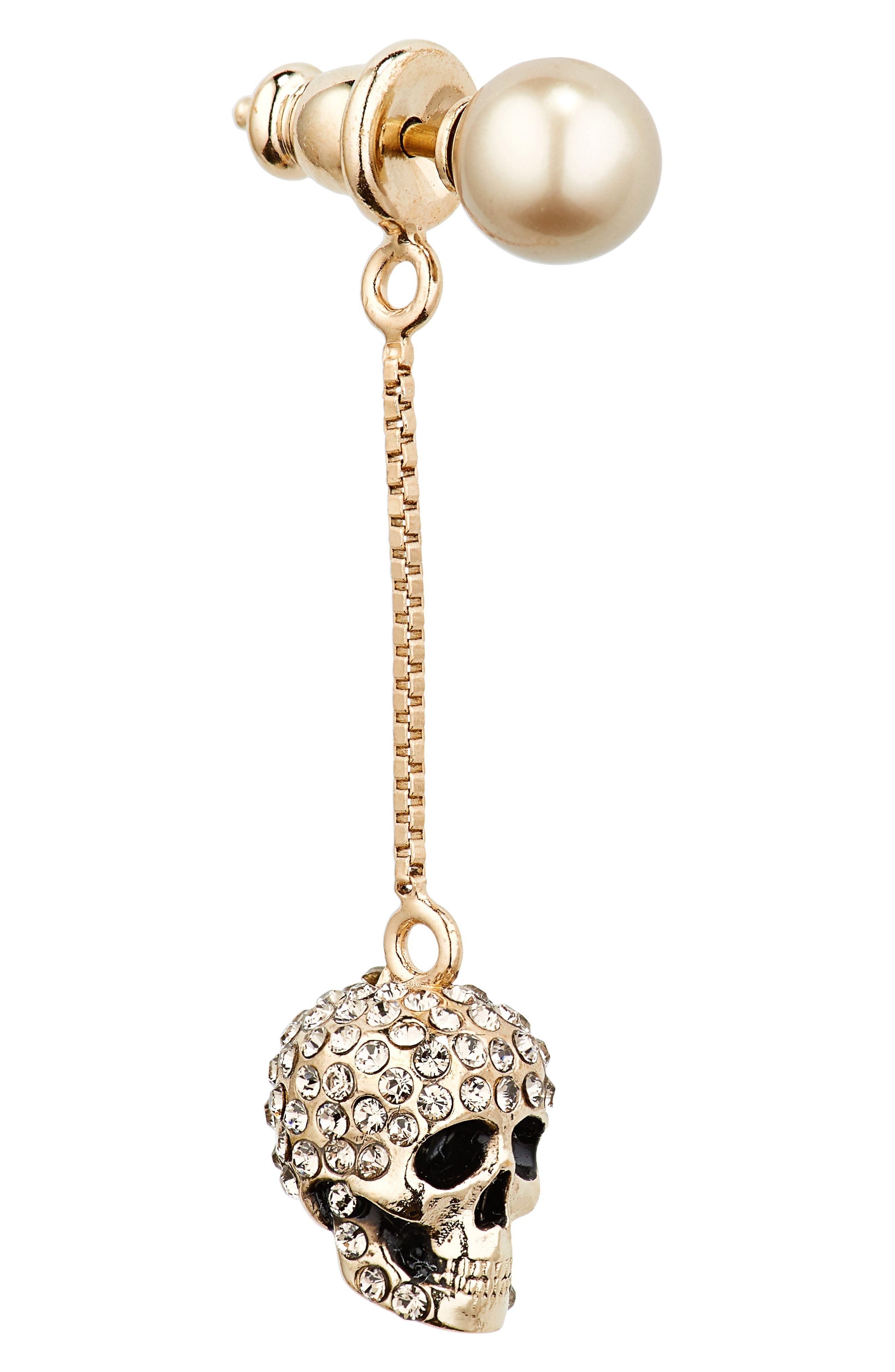 Alexander McQueen Pavé Skull Drop Earrings in 2080 0468/Mix at Nordstrom - 7