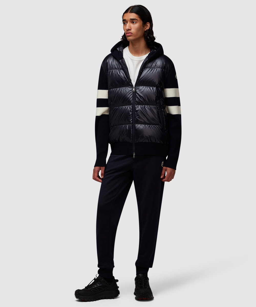 Moncler Padded striped sleeve cardigan | sevenstore | REVERSIBLE