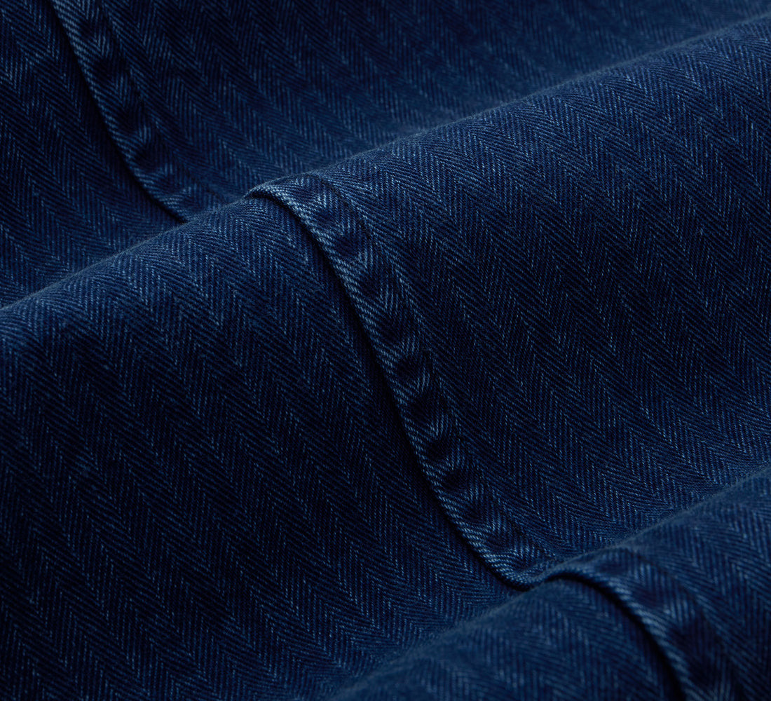 French Work Jacket - Indigo HBT - 5