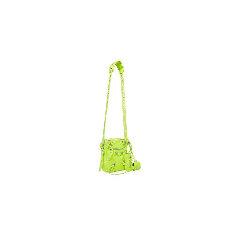 Men's Le Cagole Men Crossbody Bag  in Fluo Yellow 5