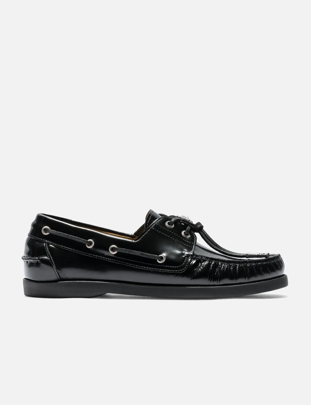 BLACK LEATHER LOAFER - 1