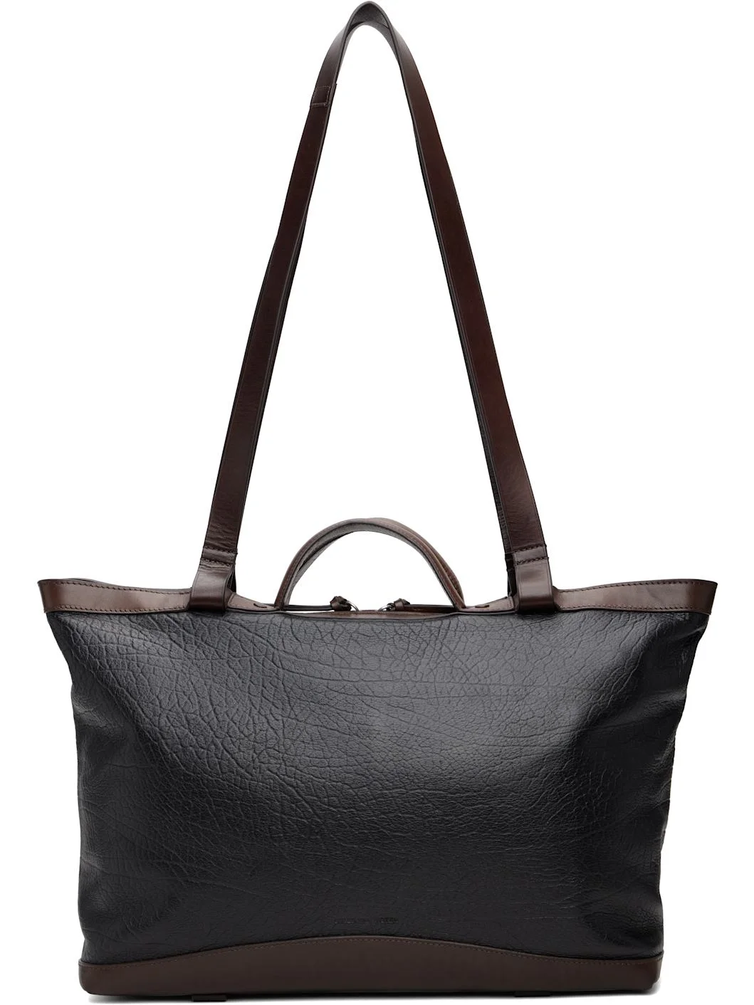 Black & Brown Leather Tote - 1