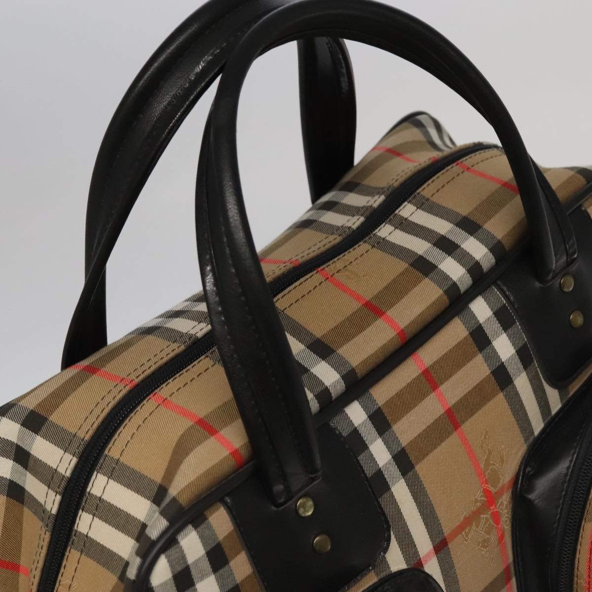 Burberry Nova Check Hand Bag Canvas Beige - 6