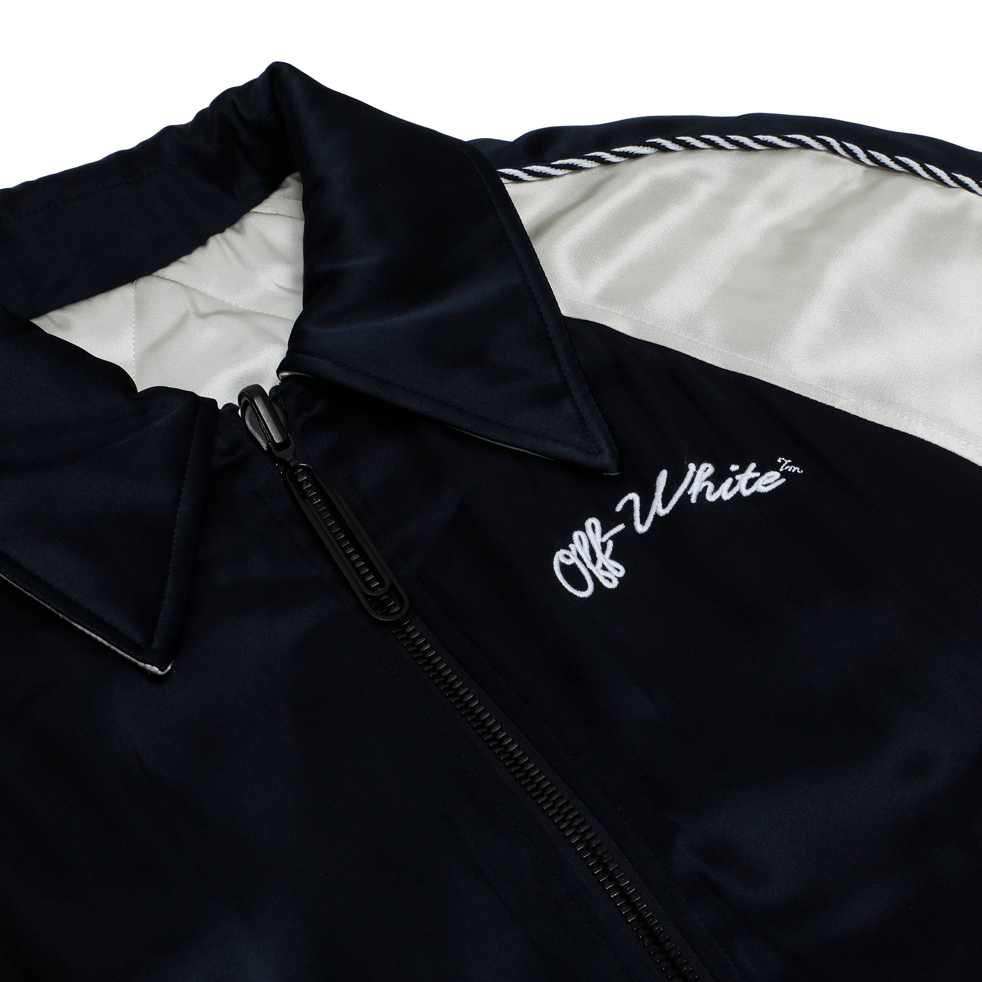 Off-White Reversible Logo Print Bomber 'Blue/White' - 5