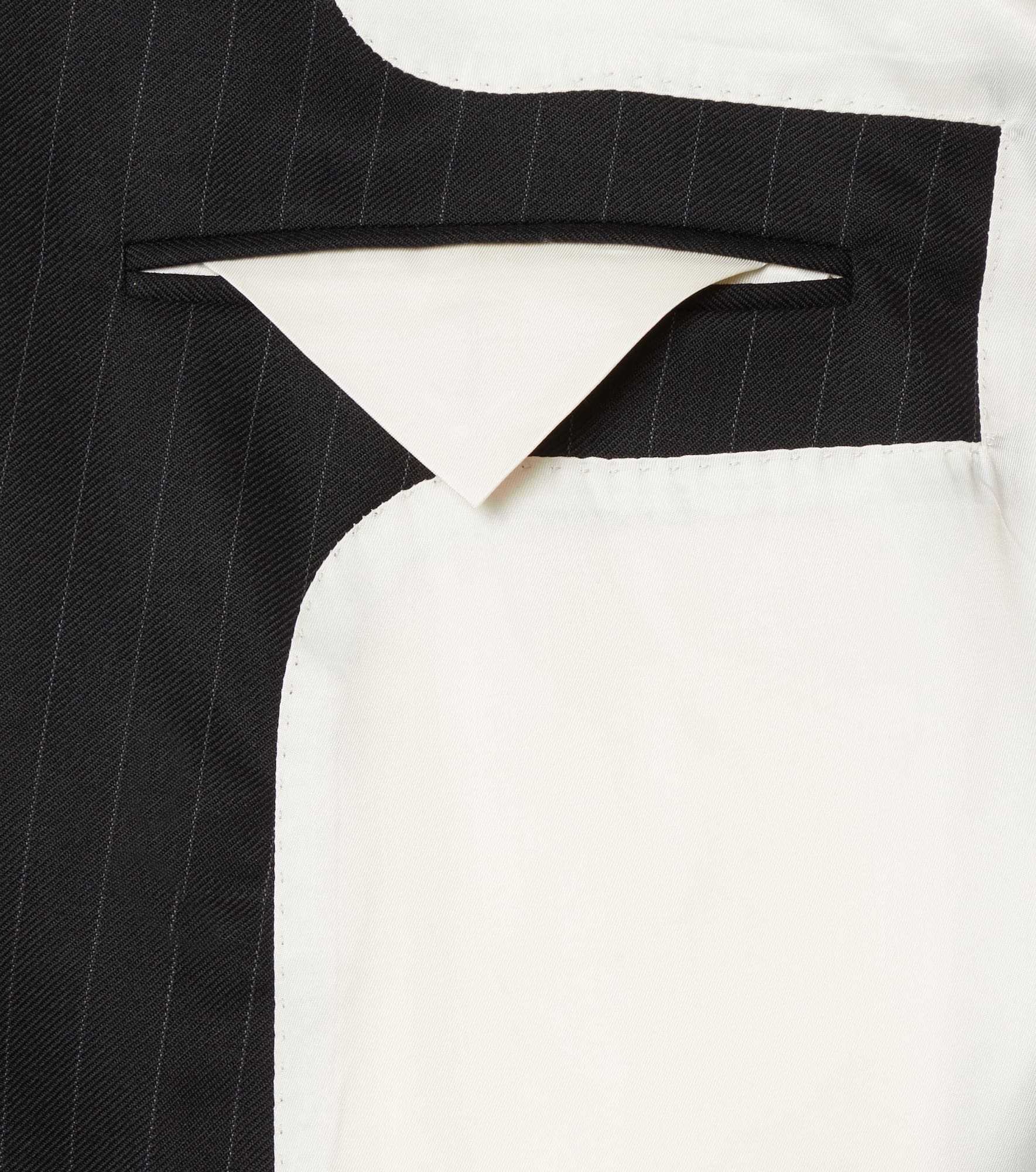 Pinstripe wool blazer - 7