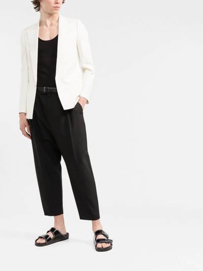 SAINT LAURENT single-breasted striped blazer outlook