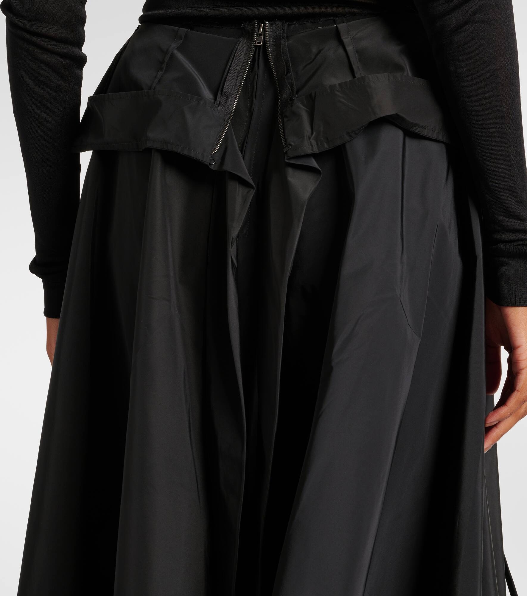 Deconstructed taffeta midi skirt - 5