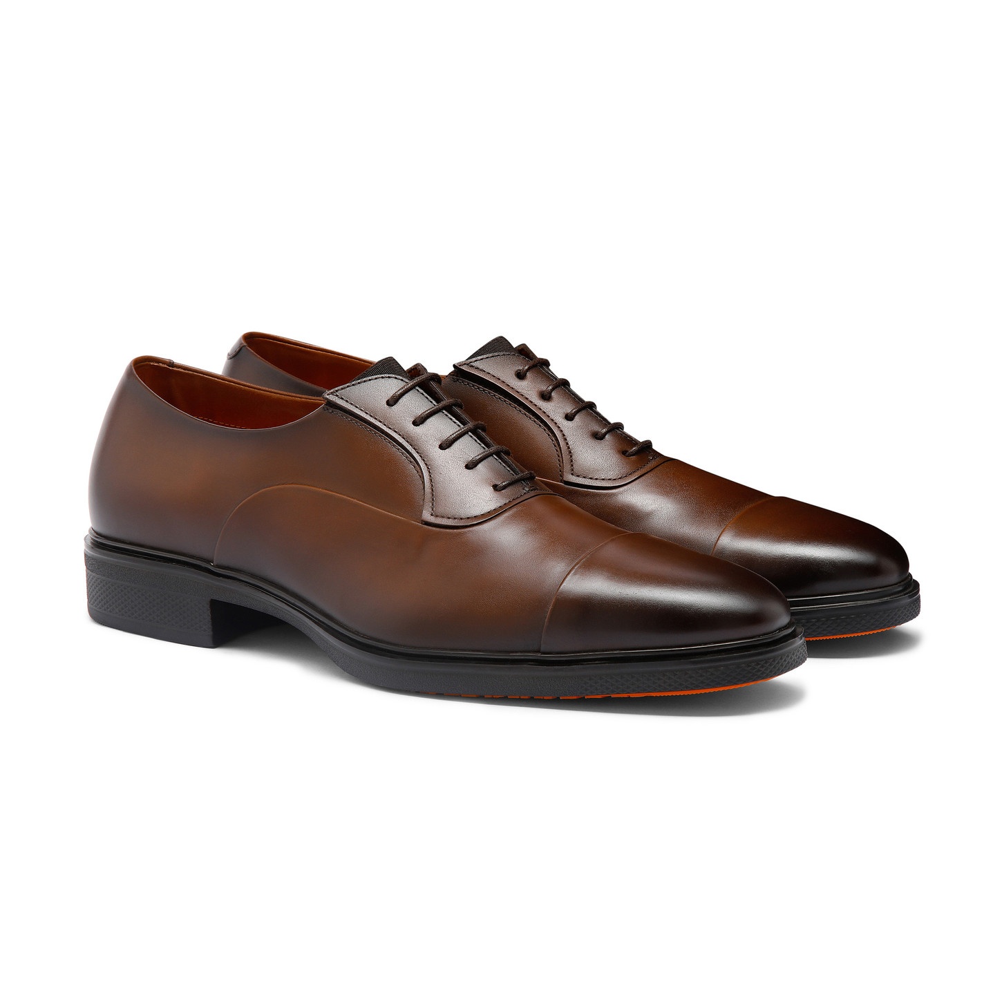 Men's dark brown leather Easy lace-up - 3
