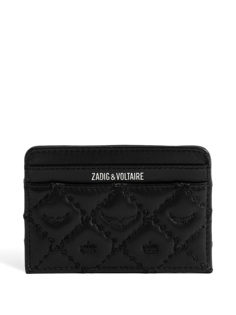 Zadig & Voltaire quilted logo-plaque cardholder outlook