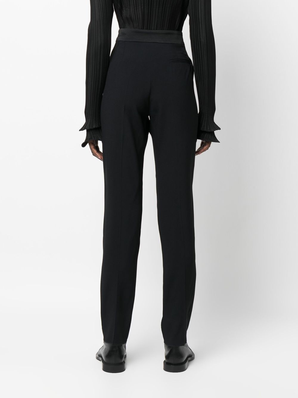high-waisted slim-cut trousers - 4