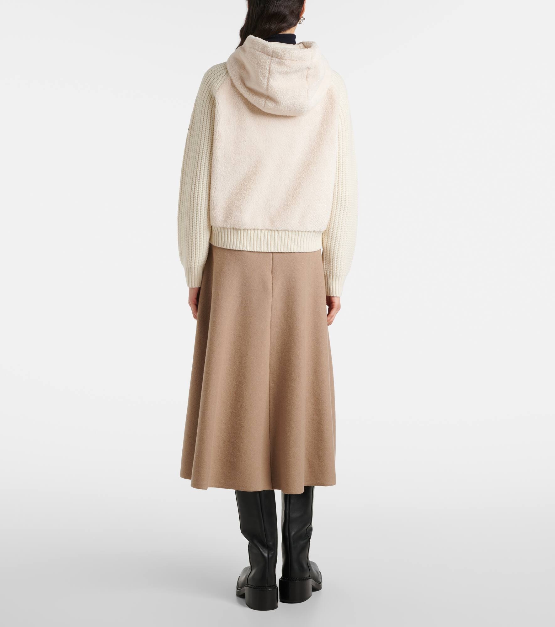 Wool and teddy cardigan - 3