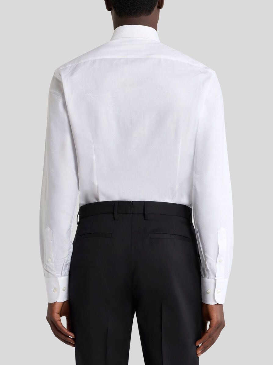 FLORAL COTTON JACQUARD SHIRT - 4