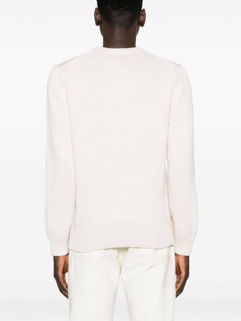 intarsia knit logo crew-neck jumper - 4