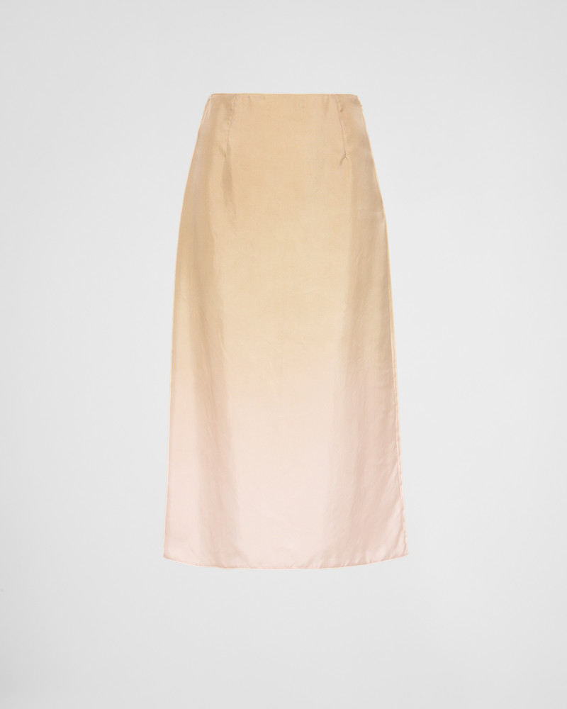 Gradient twill midi-skirt - 1