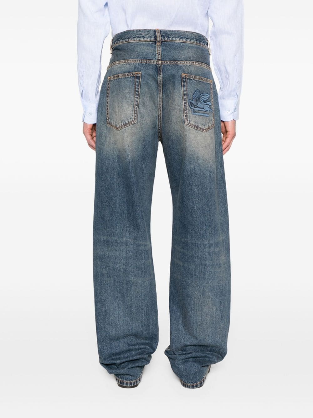 mid-rise wide-leg jeans - 4