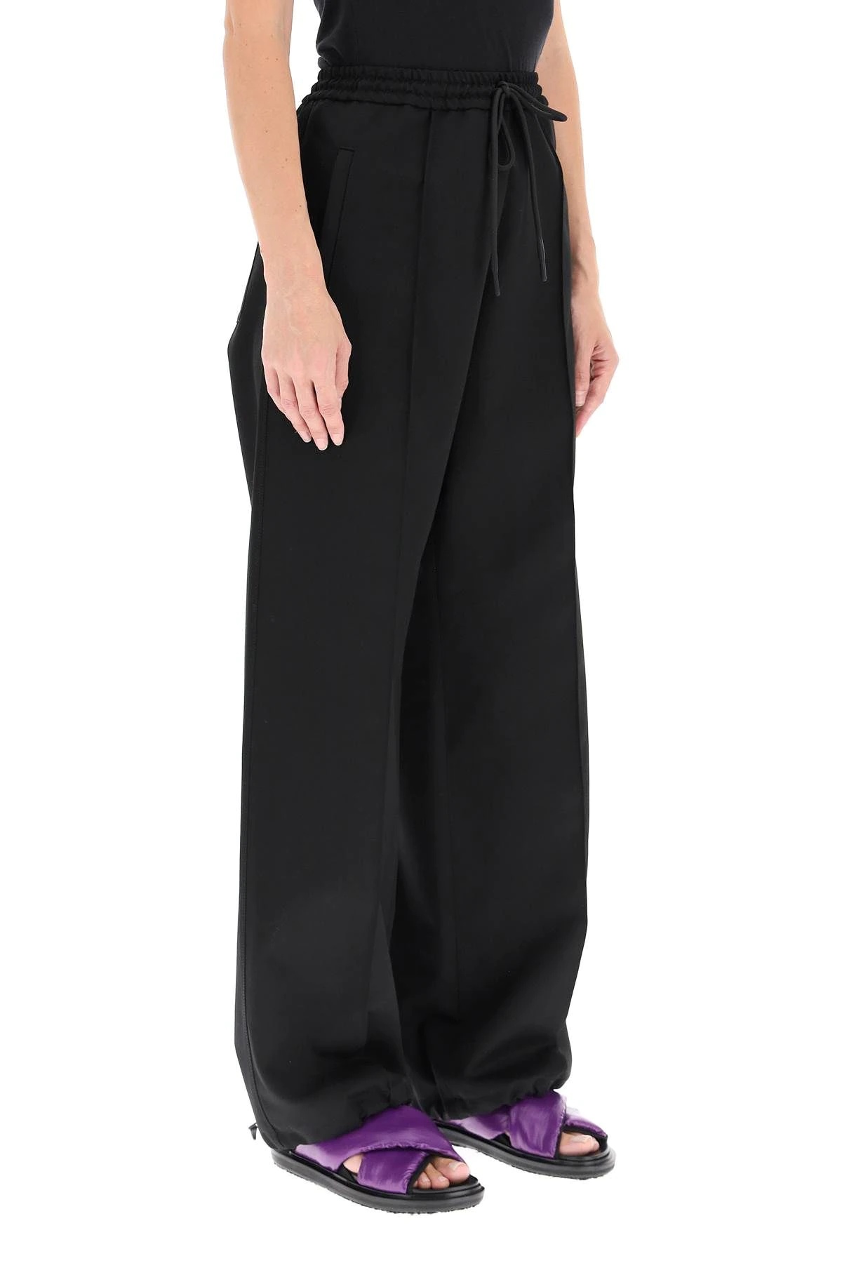 WOOL GABARDINE OVERSIZED TROUSERS - 3