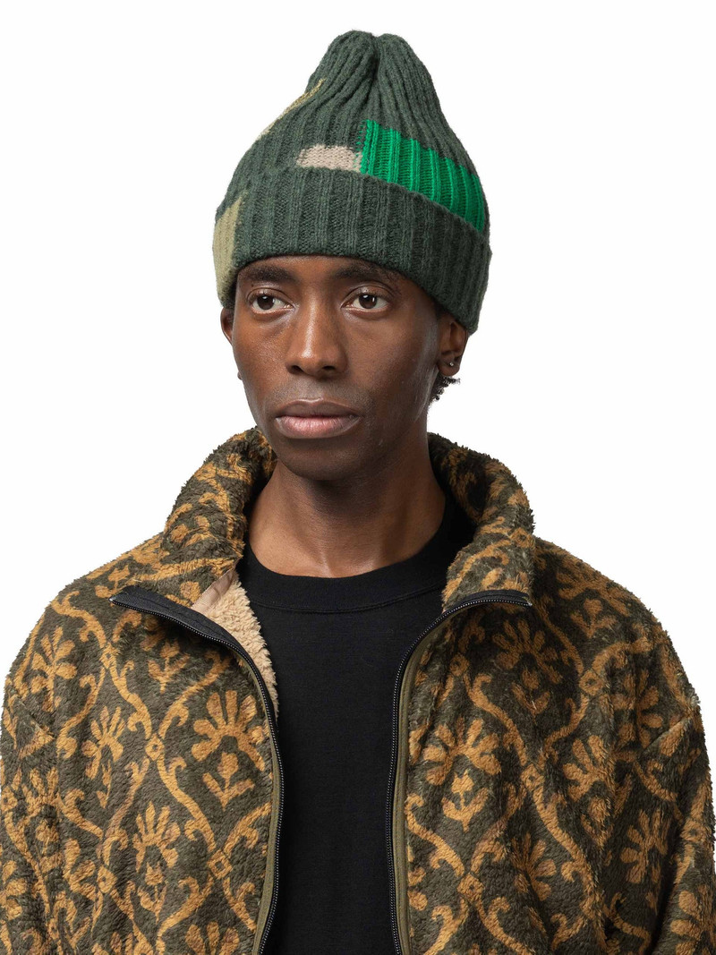 Kapital 5G Wool TUGIHAGI Knit Cap Khaki outlook