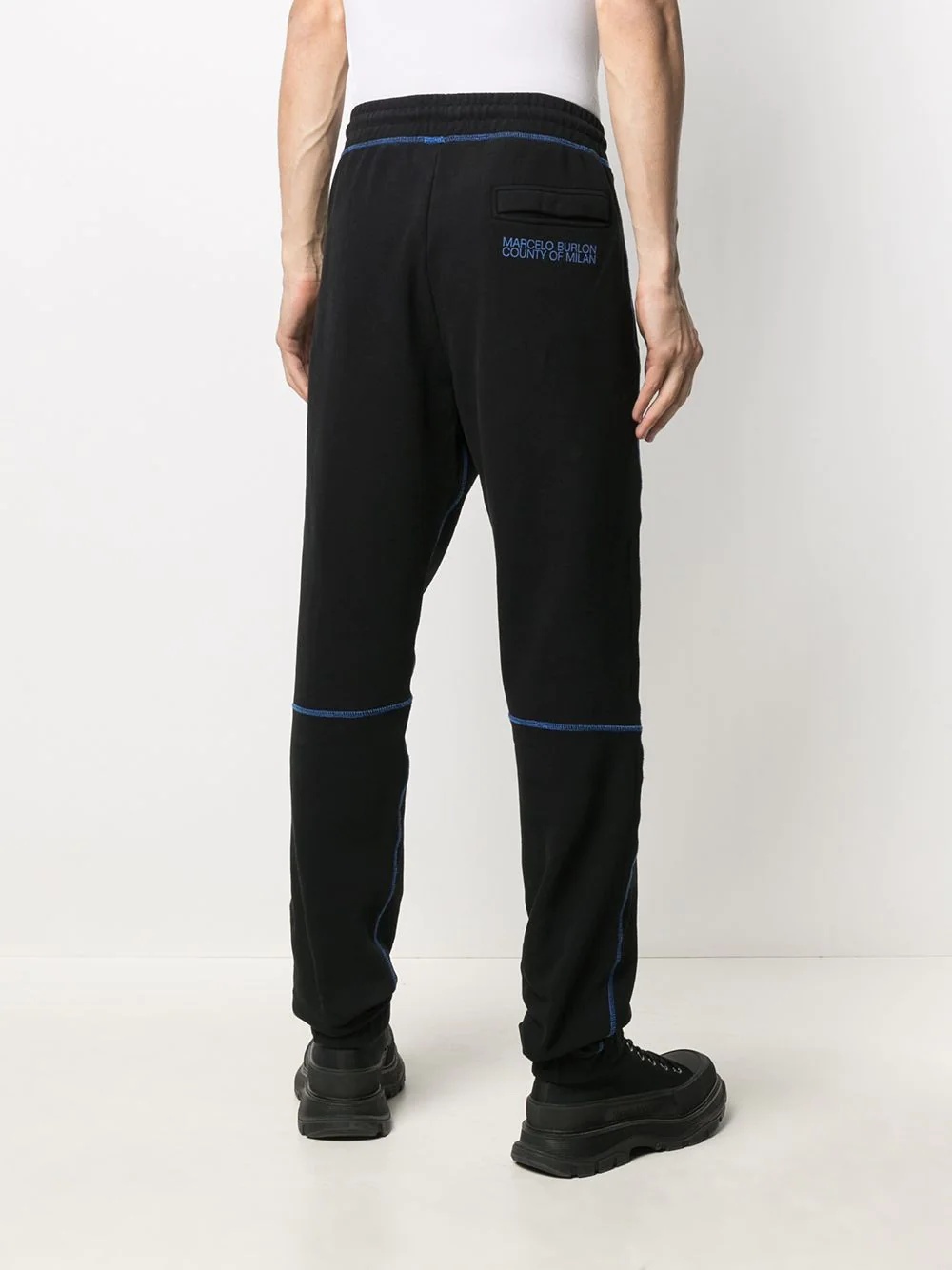 Cross contrasting-trim track pants - 4