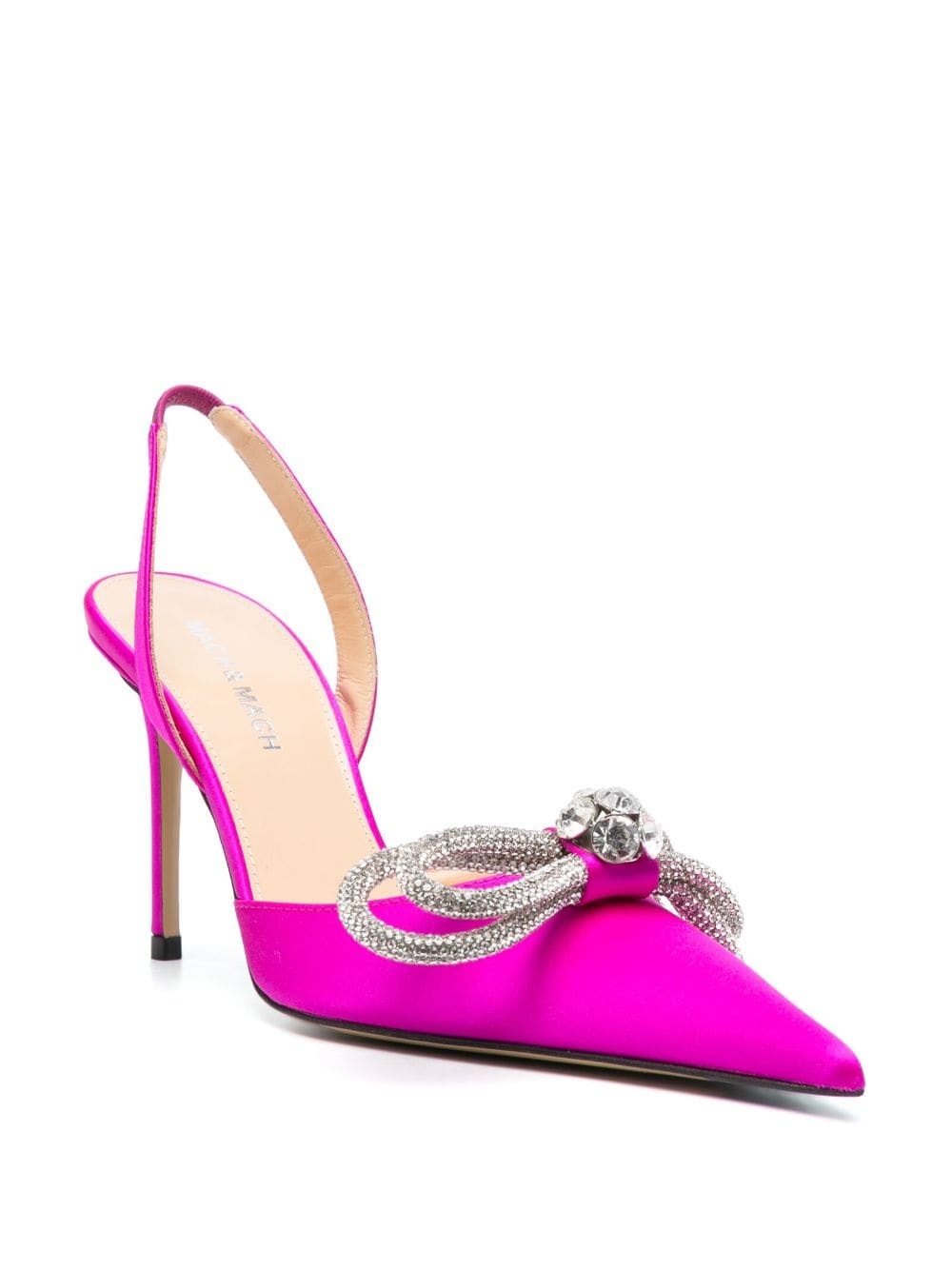 90mm Satin Slingback Pumps