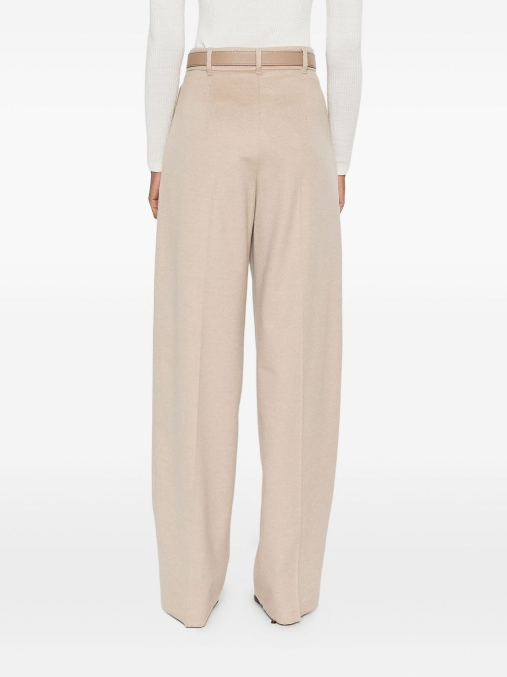 pleated belted trousers - 4