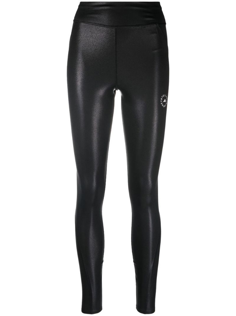 high-waisted logo-print leggings - 1