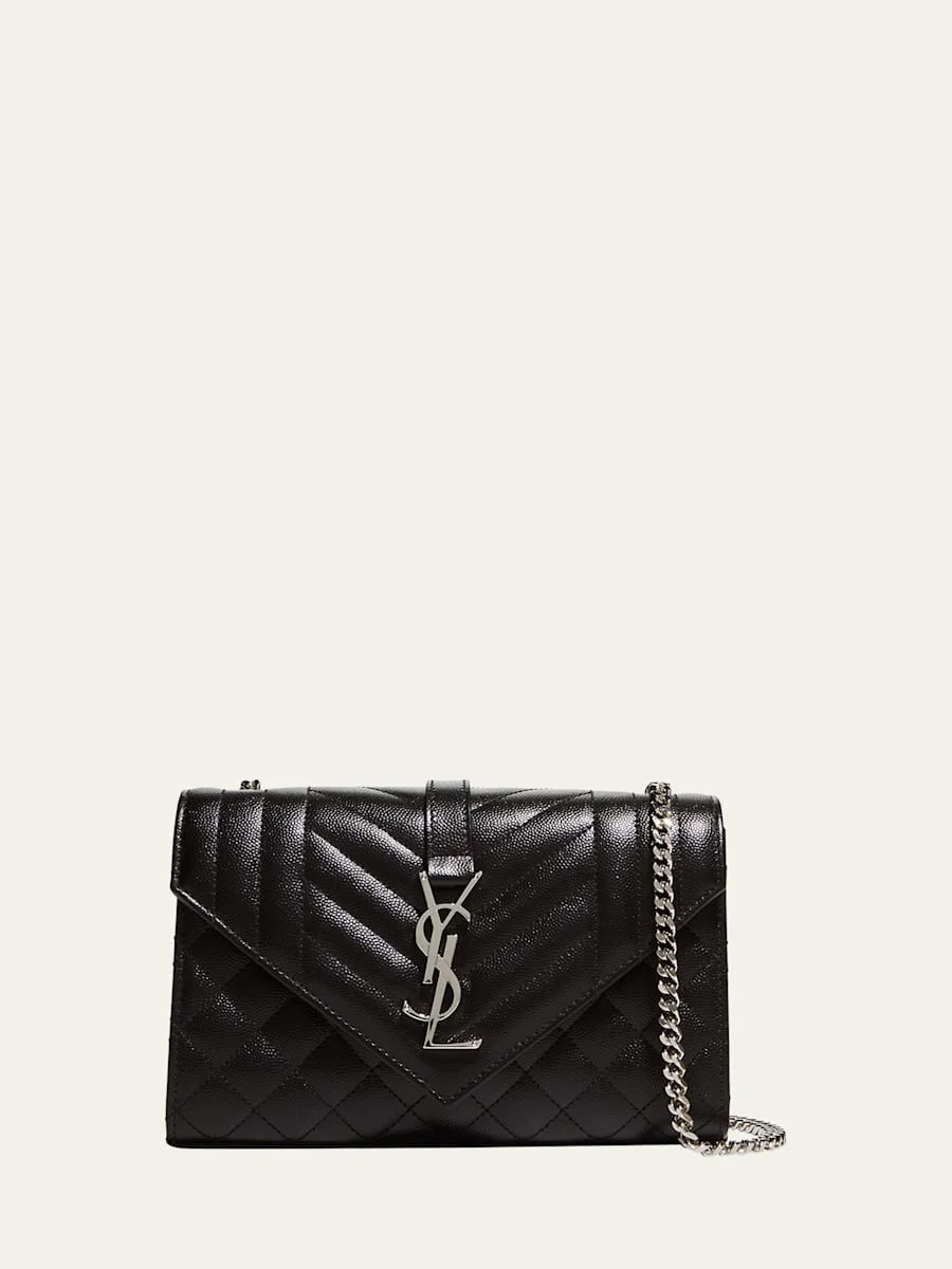 Small YSL Monogram Leather Satchel Bag - 1