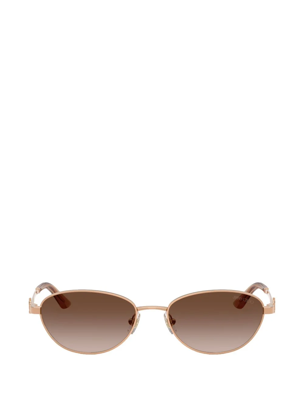 crystal-embellished oval-frame sunglasses - 1