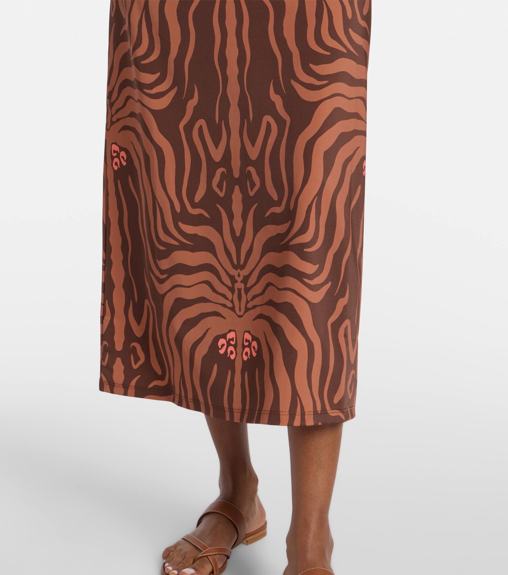 Jungle Palms printed midi dress - 5