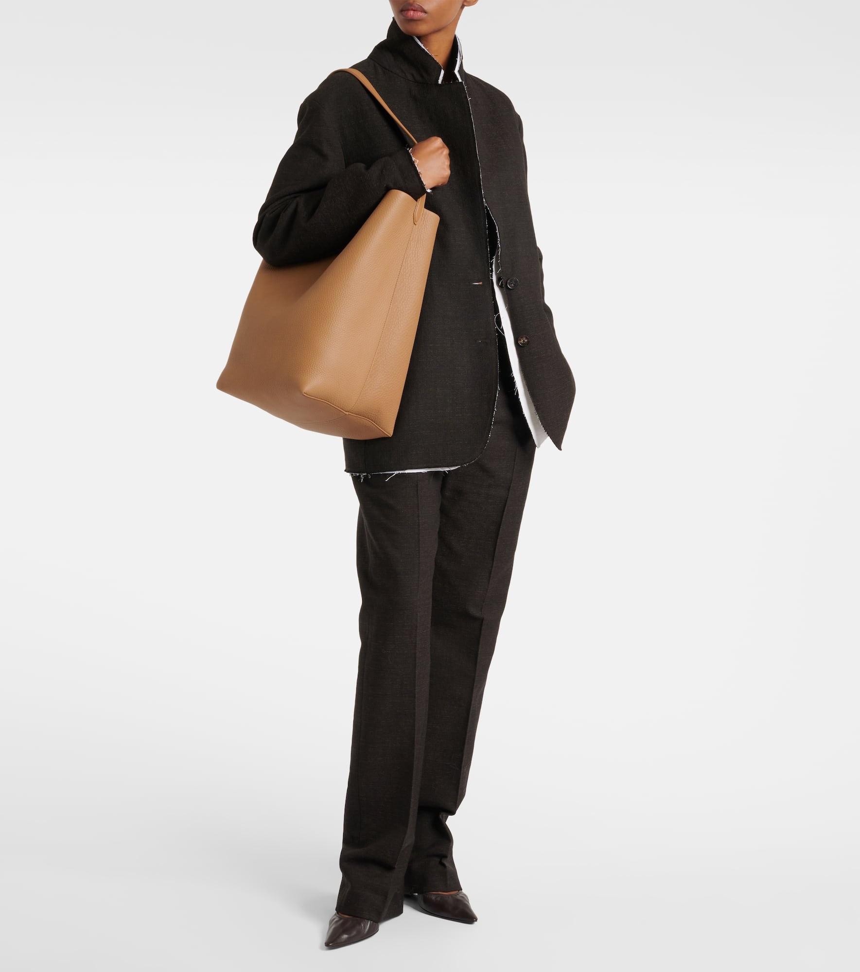 Park Large leather tote bag - 5