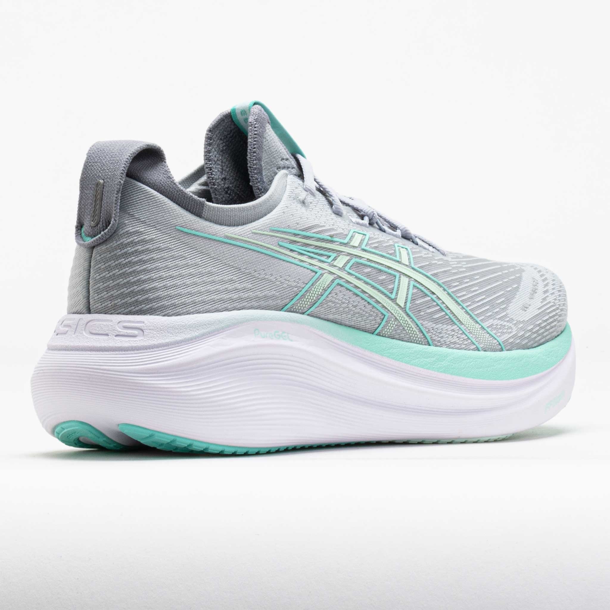 ASICS GEL-Nimbus 27 Women's Piedmont Grey/Illuminate Mint - 6