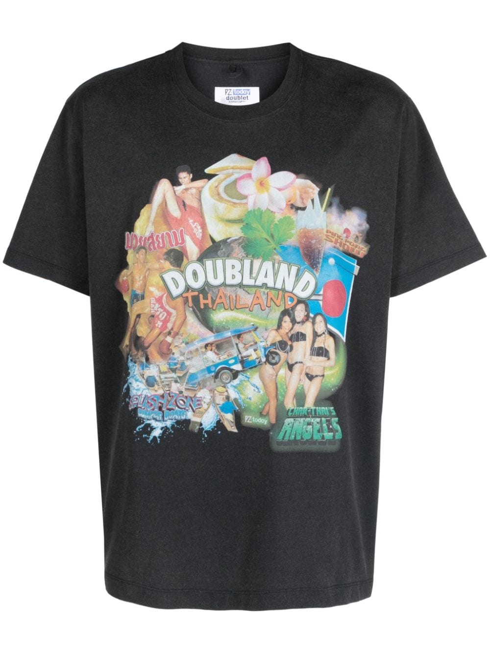 graphic-print crew-neck T-shirt - 1